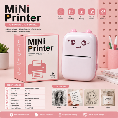 Portable Bluetooth Pocket Printer